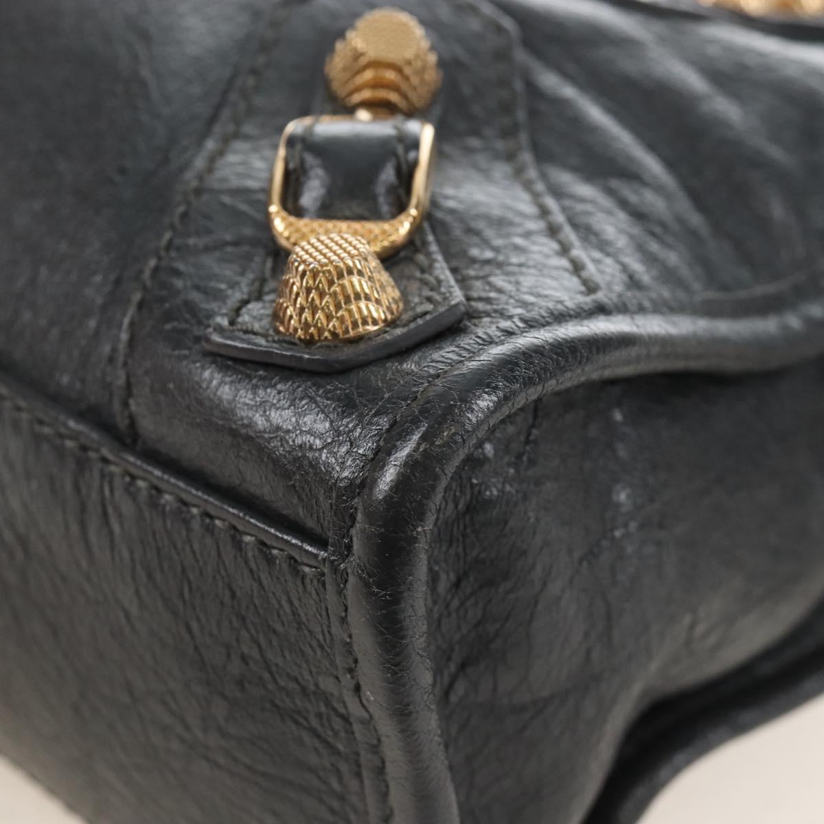 Balenciaga Giant Mini City Hand Bag Leather 2way Gold Gray 309544 Auth ep16934M