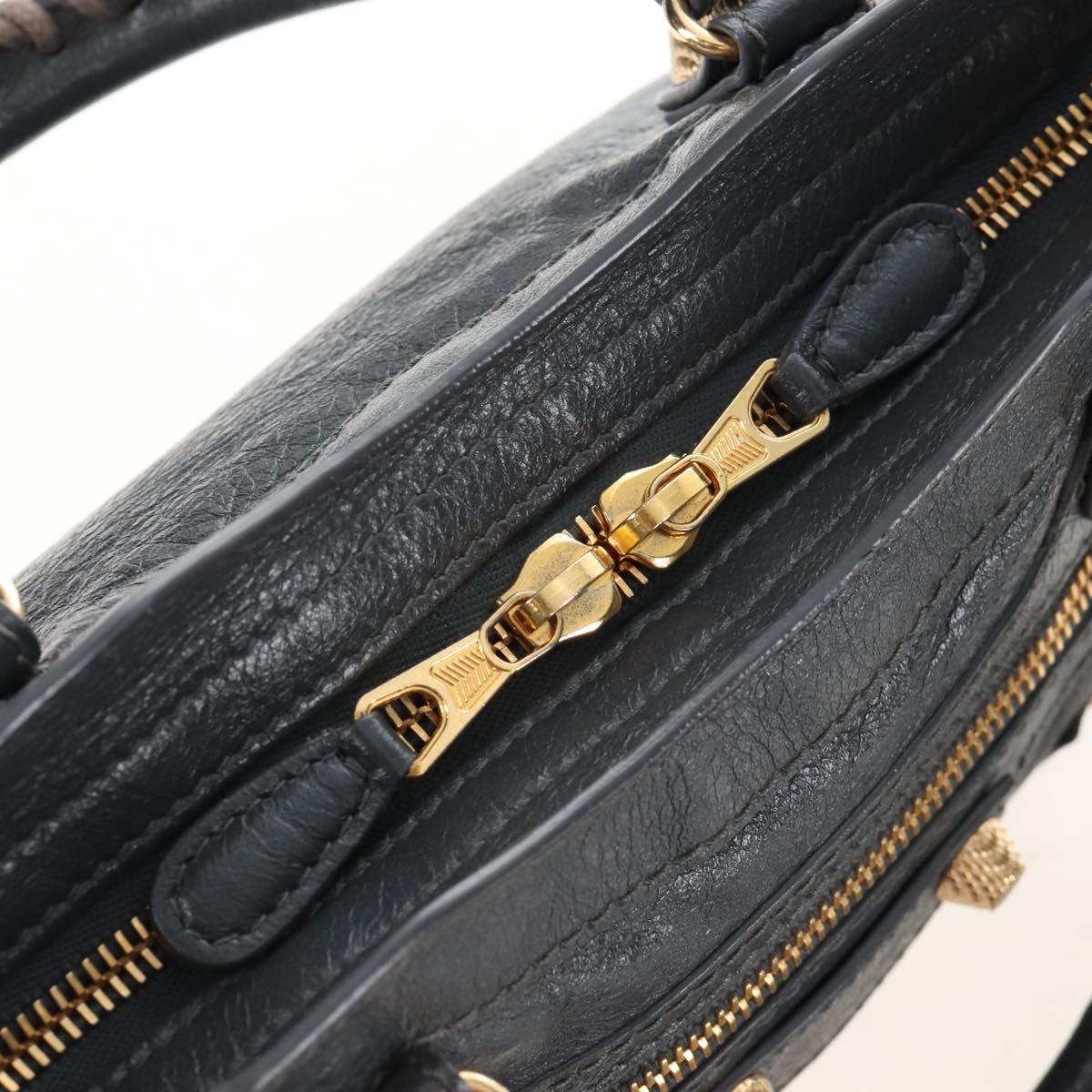 Balenciaga Giant Mini City Hand Bag Leather 2way Gold Gray 309544 Auth ep16934M