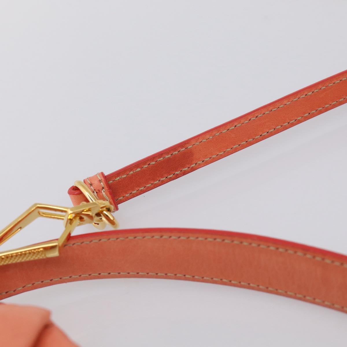 PRADA Hand Bag Leather 2way Pink Gold Tone Auth ep16936V