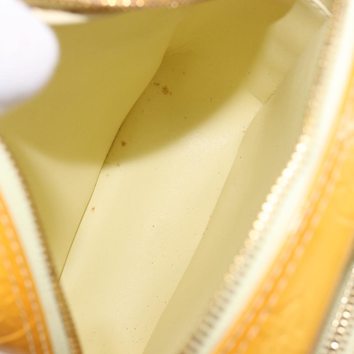 LOUIS VUITTON Monogram Vernis Wooster Bag Lime Yellow M91075 LV Auth ep16941