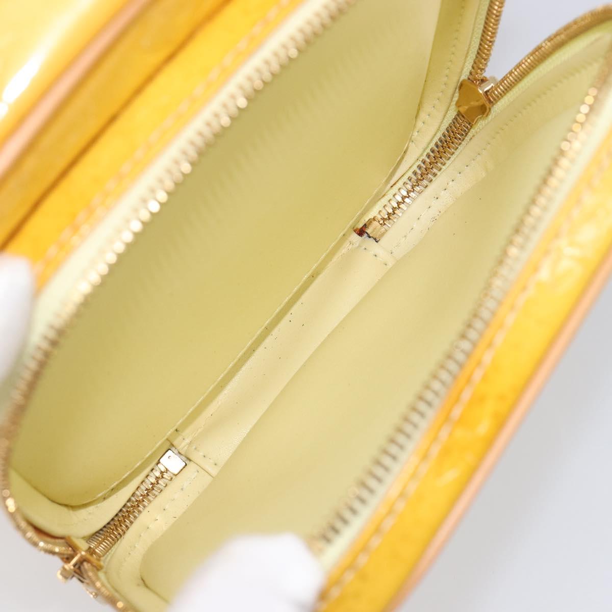 LOUIS VUITTON Monogram Vernis Wooster Bag Lime Yellow M91075 LV Auth ep16941