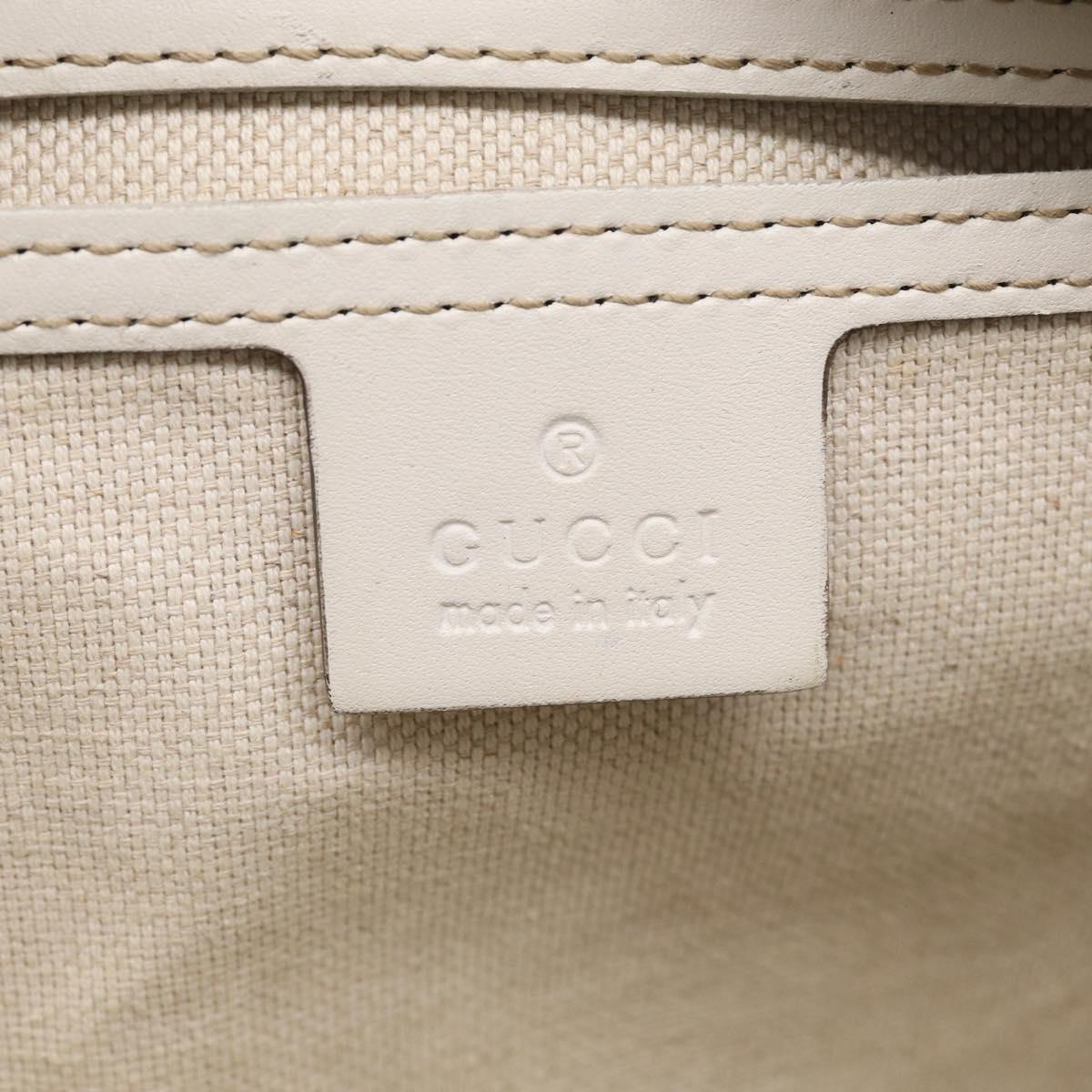 GUCCI GG Supreme Tote Bag PVC Beige Silver 211138 Auth ep16943