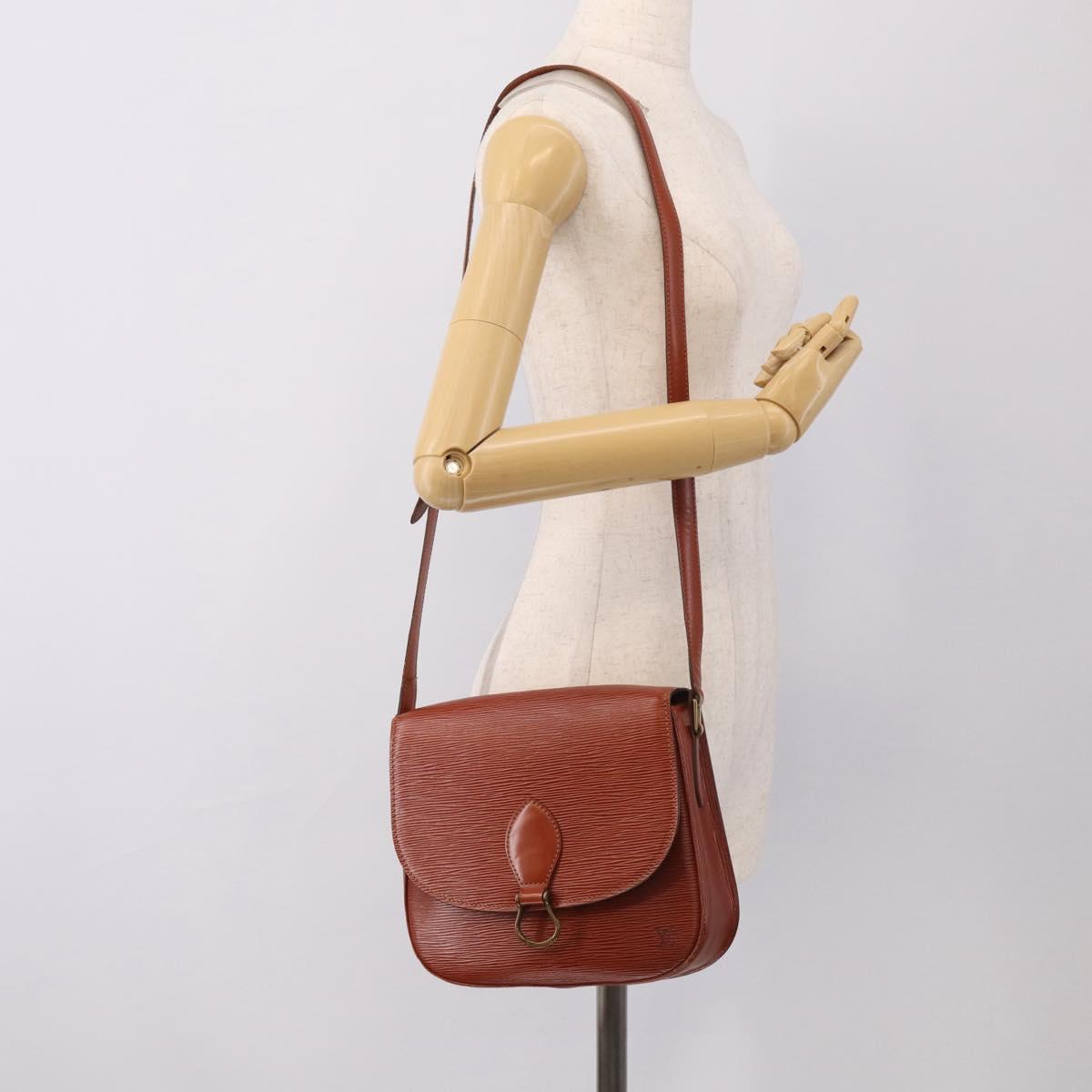 LOUIS VUITTON Epi Saint Cloud GM Shoulder Bag Brown M52193 LV Auth ep16972