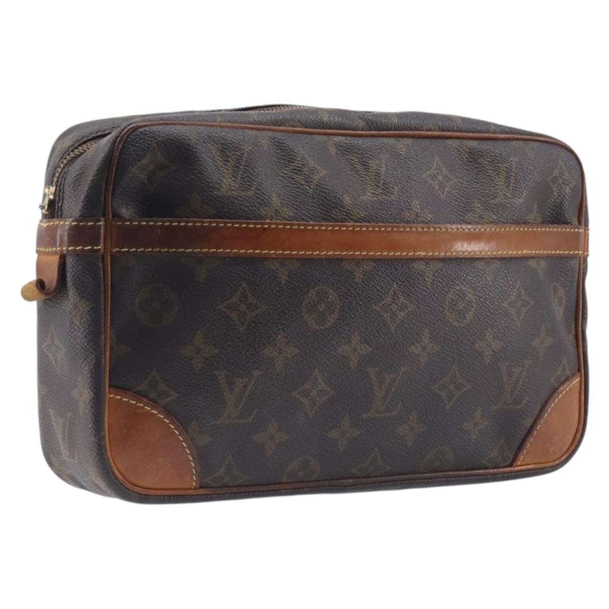 LOUIS VUITTON Monogram Compiegne 28 Clutch Bag M51845 LV Auth ep16980