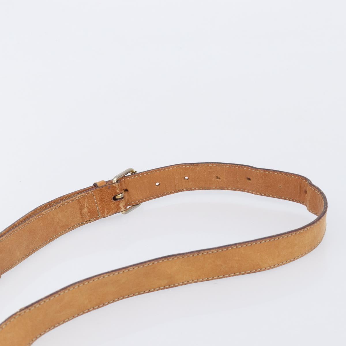 CELINE Macadam Shoulder Bag PVC Brown Gold Tone Auth ep16982