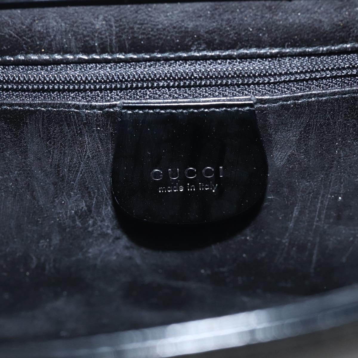 GUCCI Shoulder Bag Patent Black 000 2023 0506 Auth ep16985