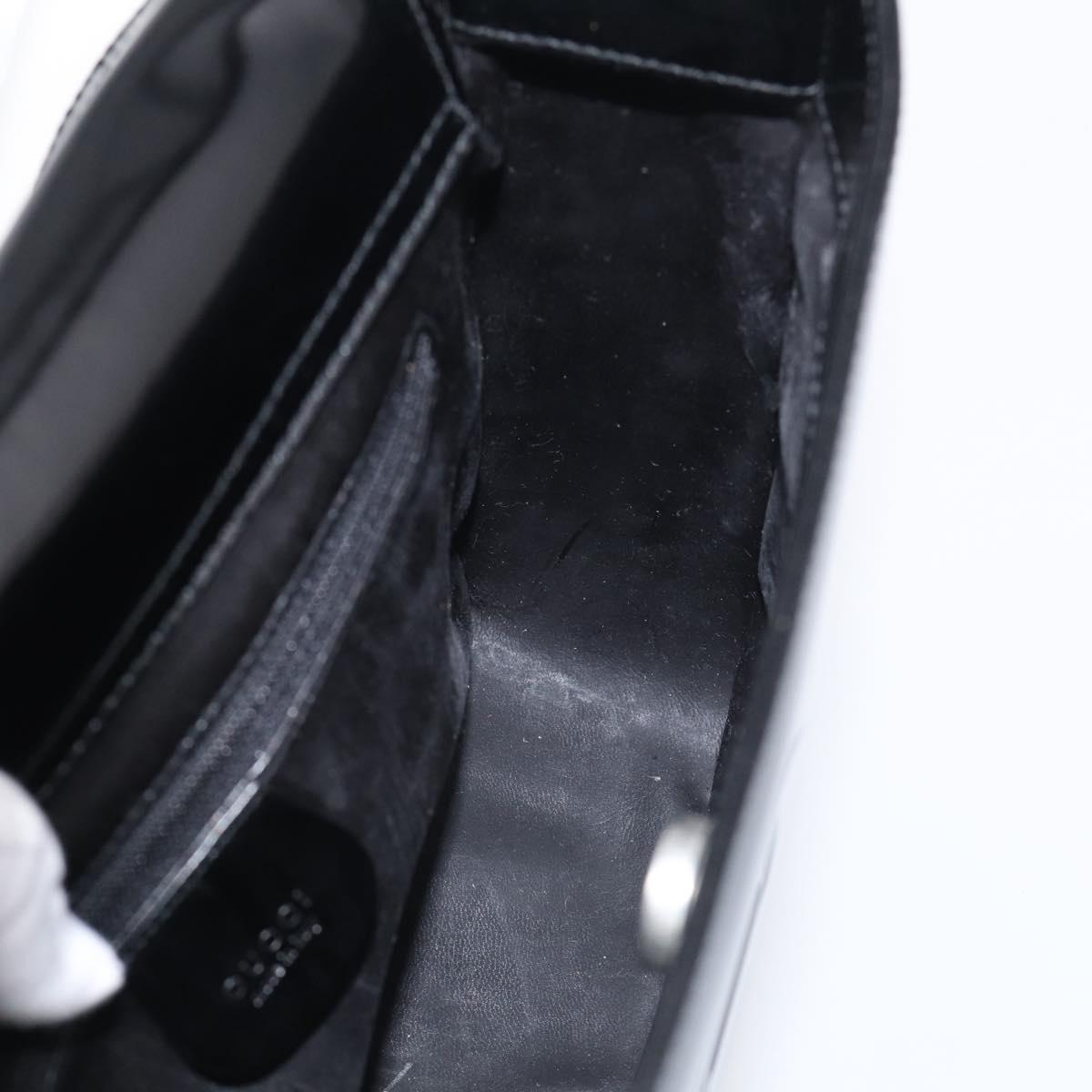GUCCI Shoulder Bag Patent Black 000 2023 0506 Auth ep16985