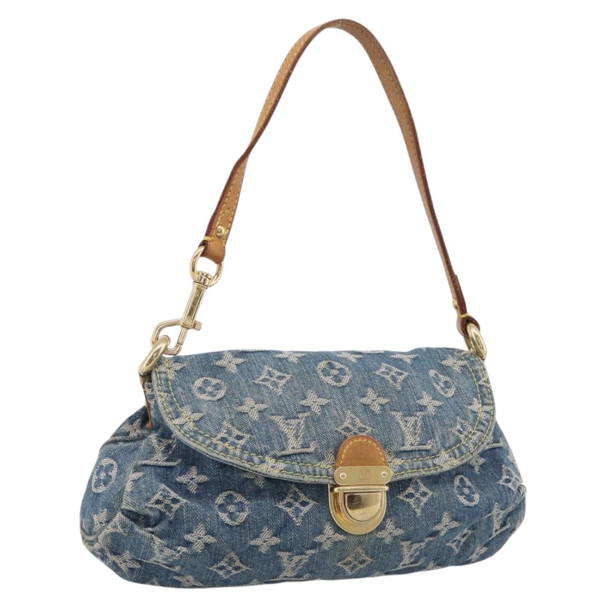 LOUIS VUITTON Monogram Denim Mini Preity Shoulder Bag Blue M95050 Auth ep16988A