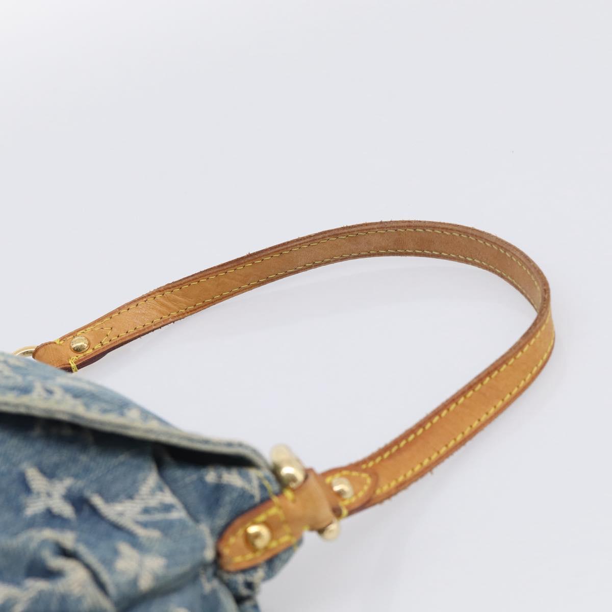 LOUIS VUITTON Monogram Denim Mini Preity Shoulder Bag Blue M95050 Auth ep16988A