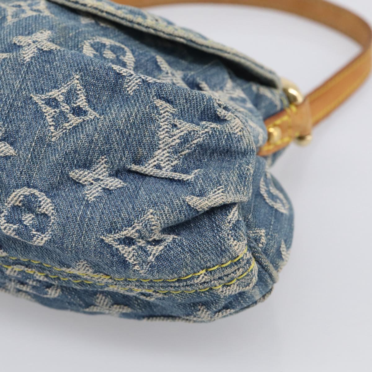 LOUIS VUITTON Monogram Denim Mini Preity Shoulder Bag Blue M95050 Auth ep16988A