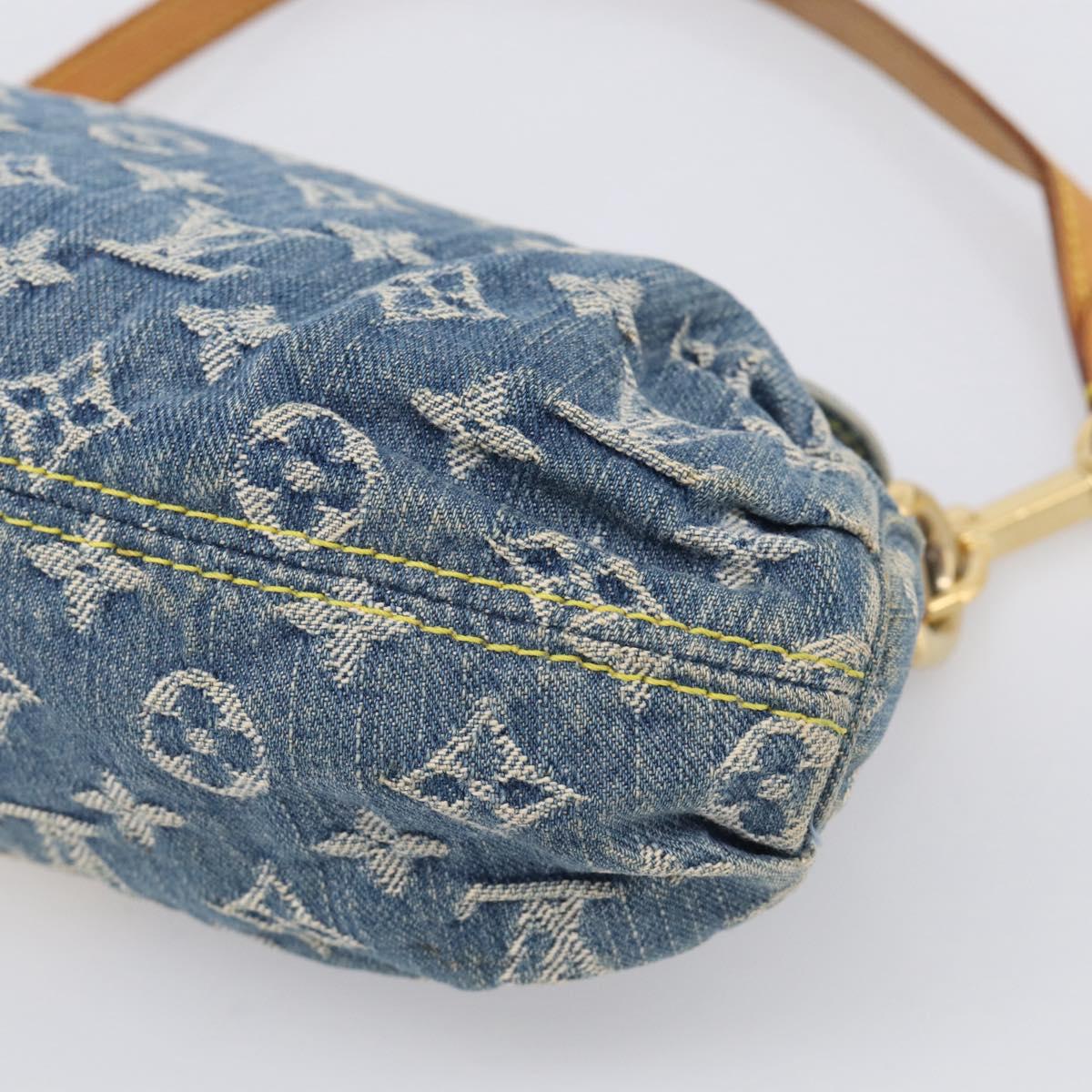 LOUIS VUITTON Monogram Denim Mini Preity Shoulder Bag Blue M95050 Auth ep16988A