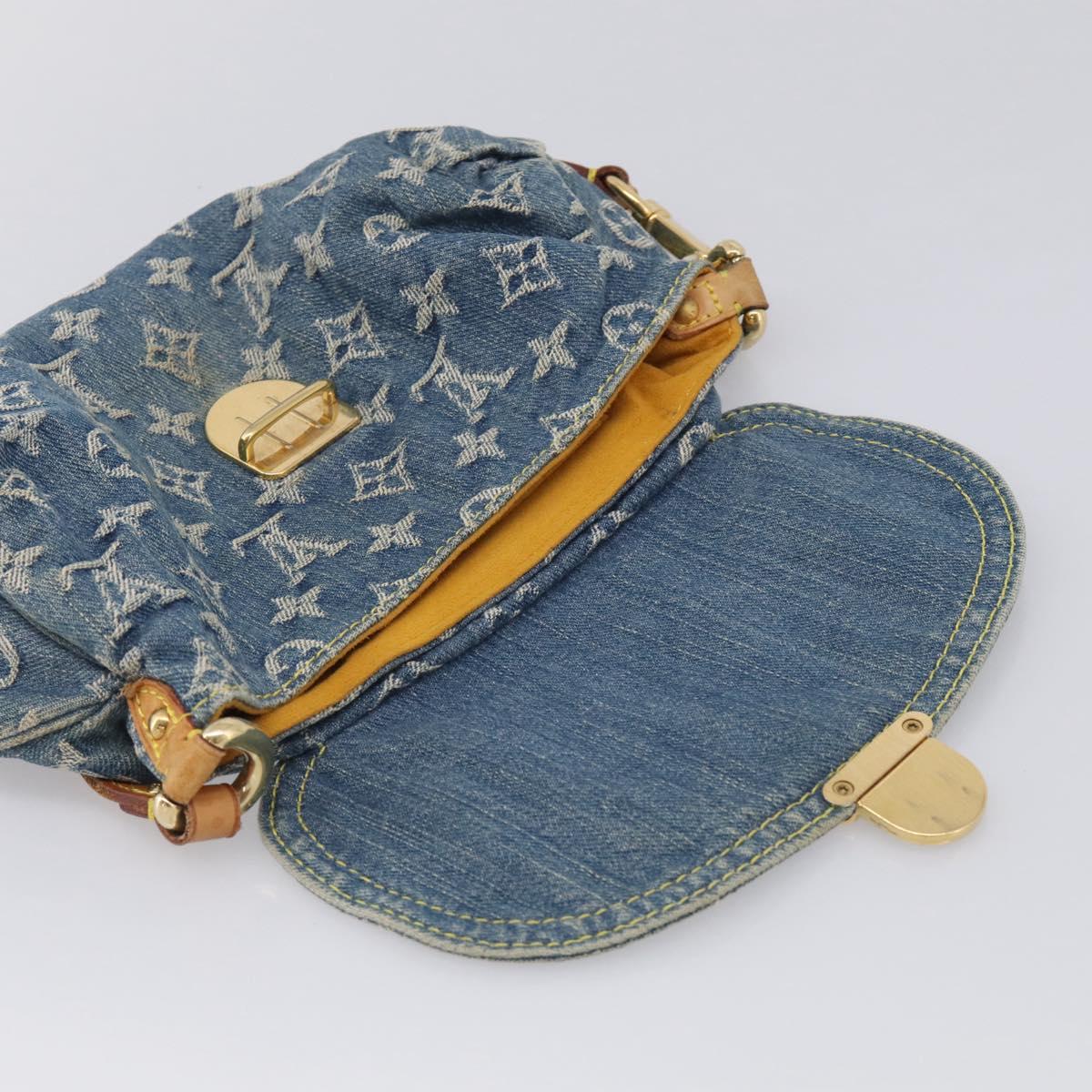 LOUIS VUITTON Monogram Denim Mini Preity Shoulder Bag Blue M95050 Auth ep16988A