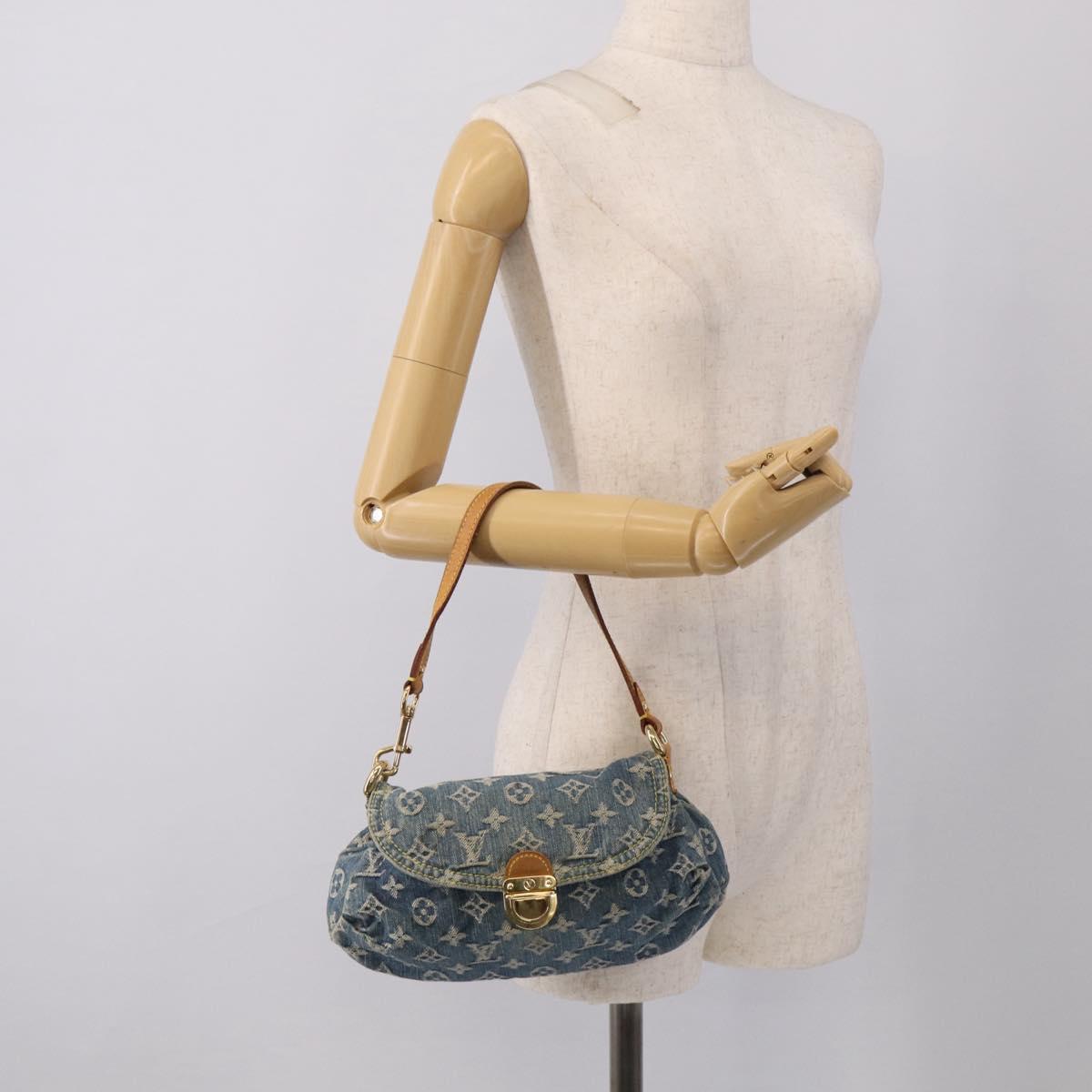 LOUIS VUITTON Monogram Denim Mini Preity Shoulder Bag Blue M95050 Auth ep16988A