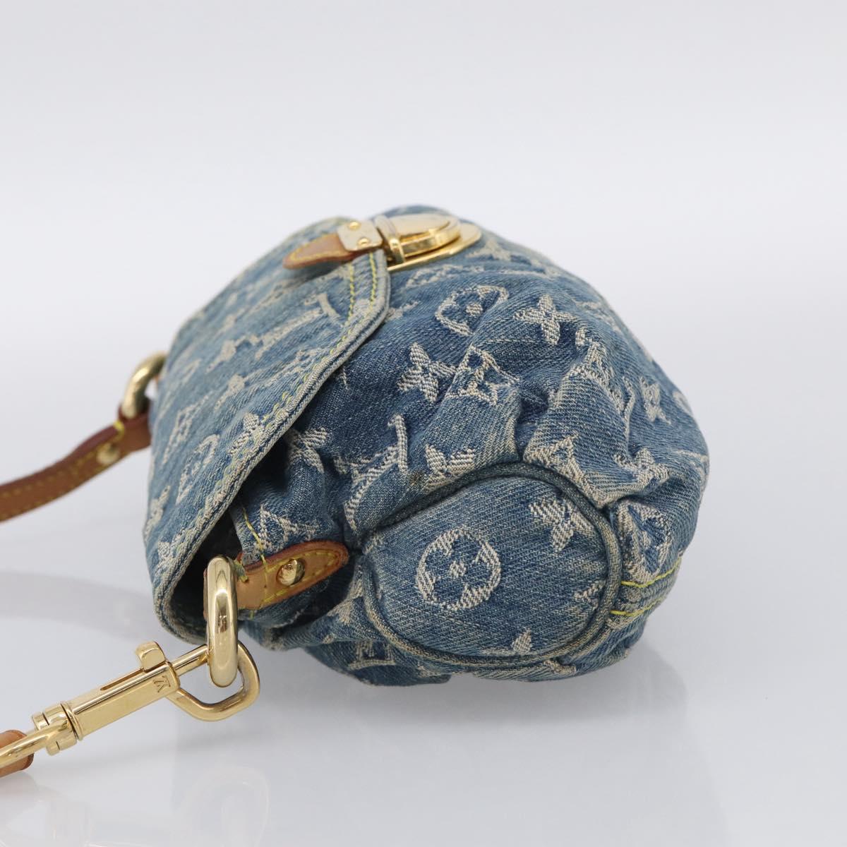 LOUIS VUITTON Monogram Denim Mini Preity Shoulder Bag Blue M95050 Auth ep16988A