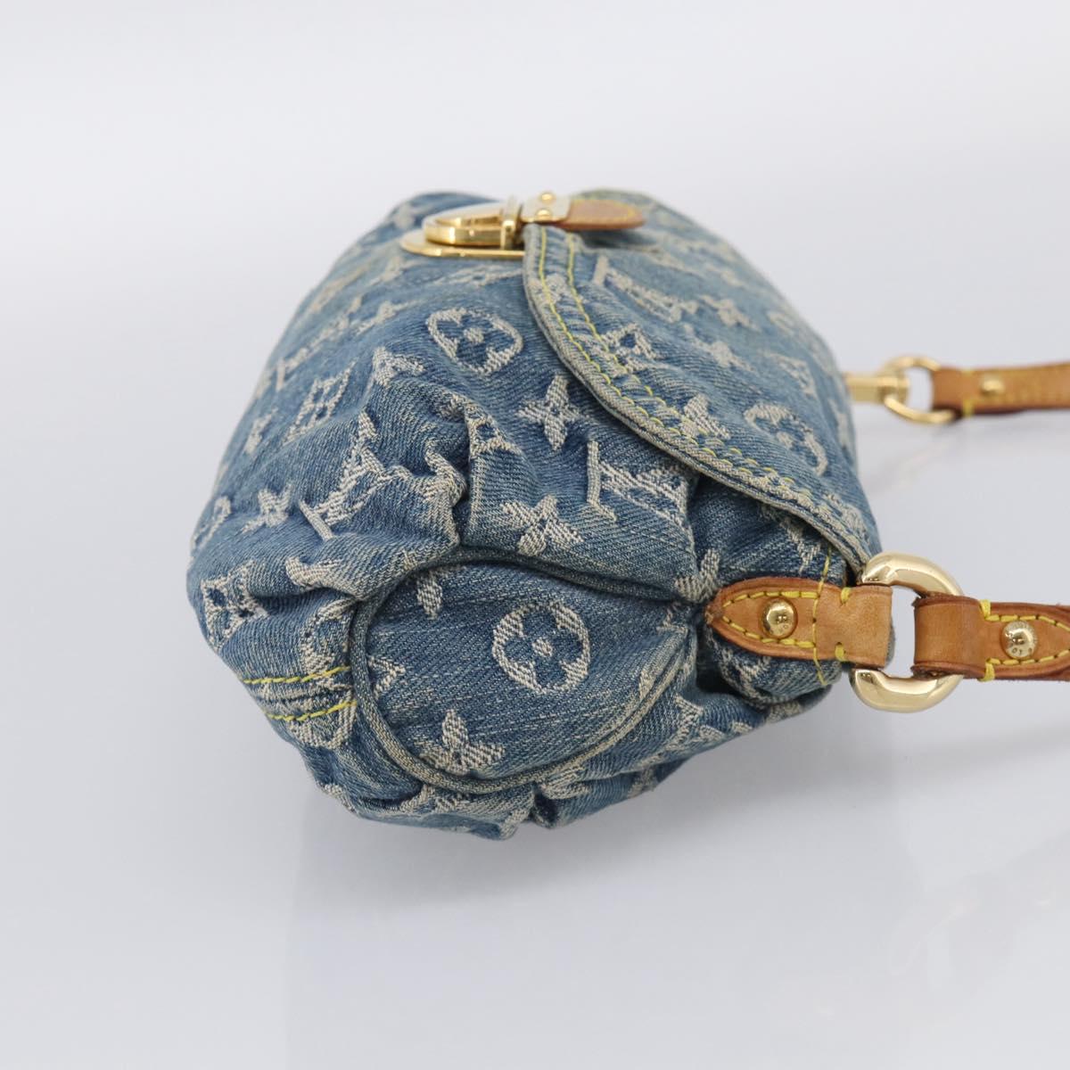 LOUIS VUITTON Monogram Denim Mini Preity Shoulder Bag Blue M95050 Auth ep16988A
