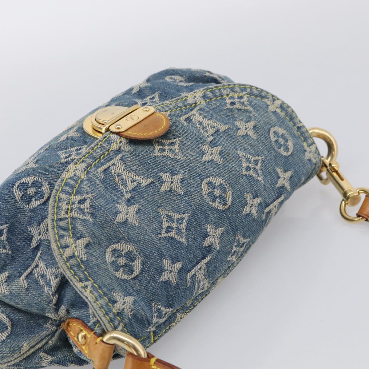LOUIS VUITTON Monogram Denim Mini Preity Shoulder Bag Blue M95050 Auth ep16988A