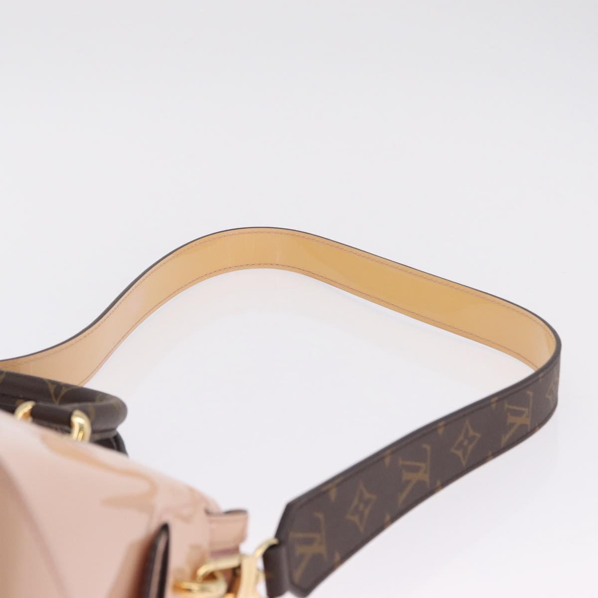 LOUIS VUITTON Tote Miroir Hand Bag Patent Rose Valerine M54639 Auth ep16989SAV