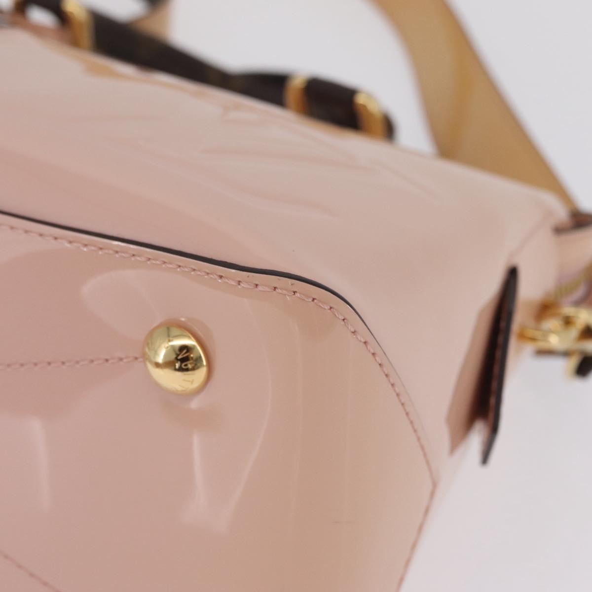 LOUIS VUITTON Tote Miroir Hand Bag Patent Rose Valerine M54639 Auth ep16989SAV