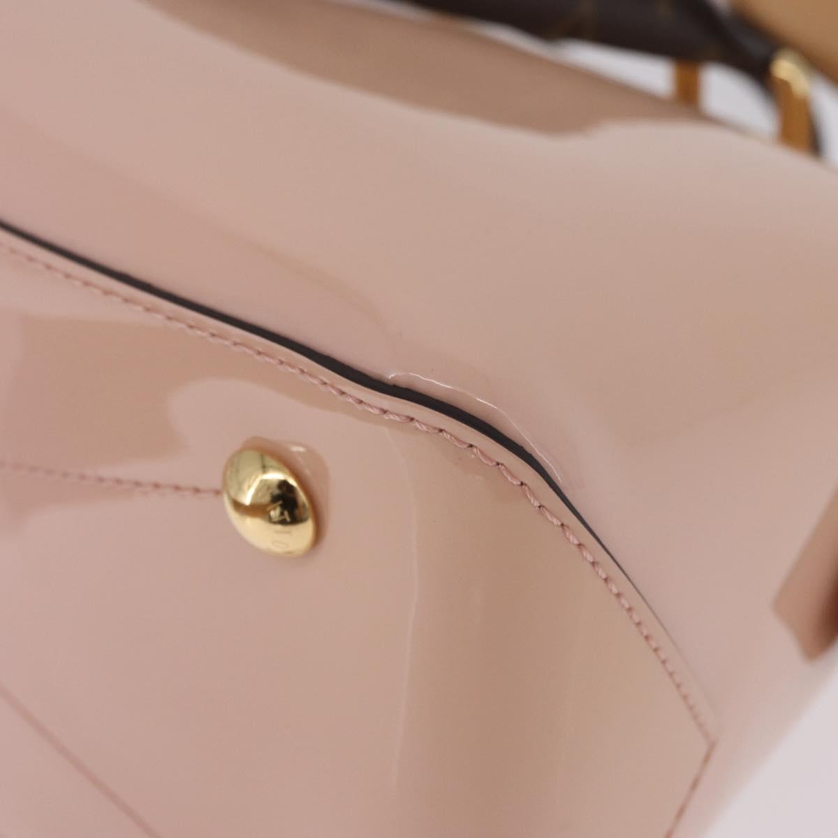 LOUIS VUITTON Tote Miroir Hand Bag Patent Rose Valerine M54639 Auth ep16989SAV