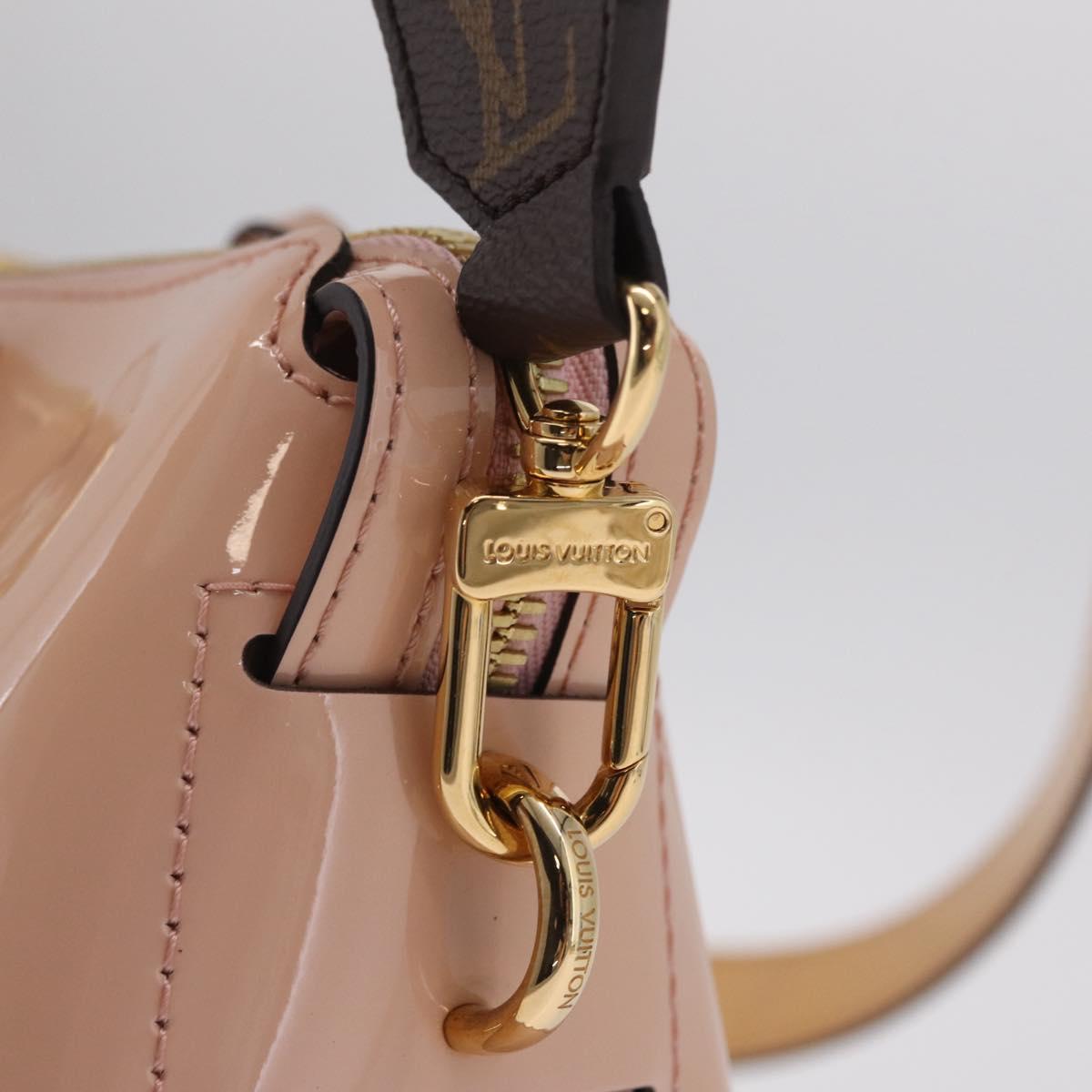 LOUIS VUITTON Tote Miroir Hand Bag Patent Rose Valerine M54639 Auth ep16989SAV