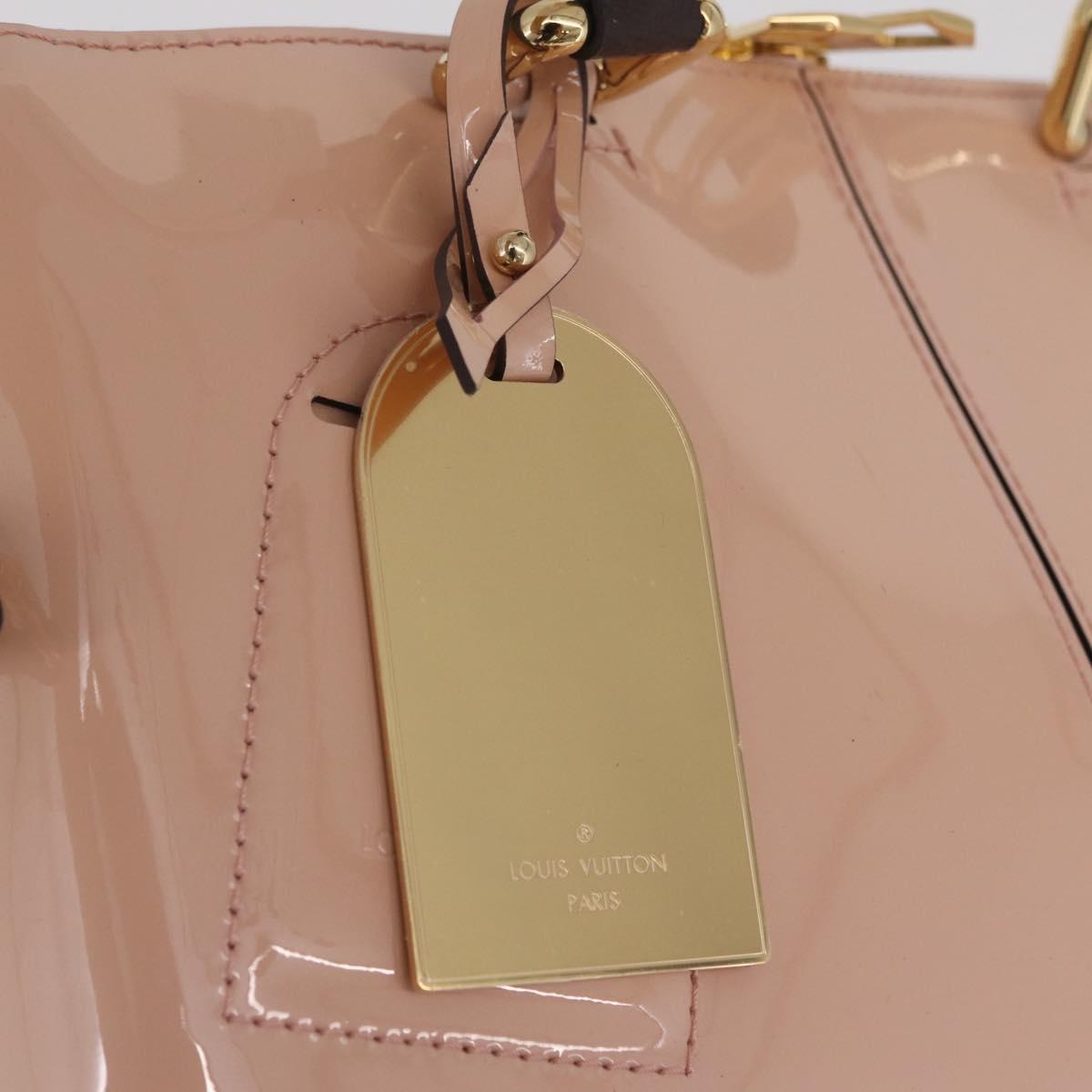 LOUIS VUITTON Tote Miroir Hand Bag Patent Rose Valerine M54639 Auth ep16989SAV