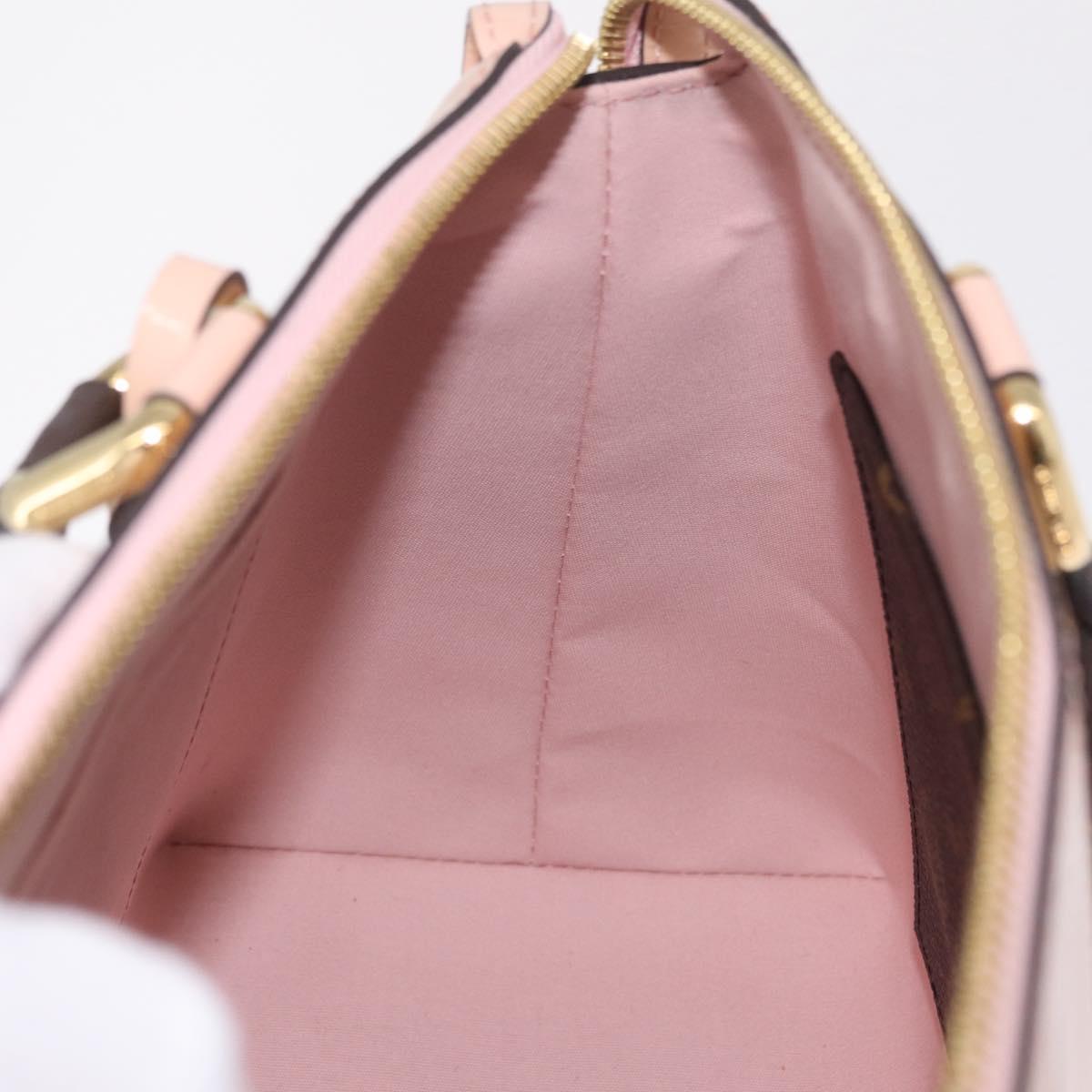 LOUIS VUITTON Tote Miroir Hand Bag Patent Rose Valerine M54639 Auth ep16989SAV