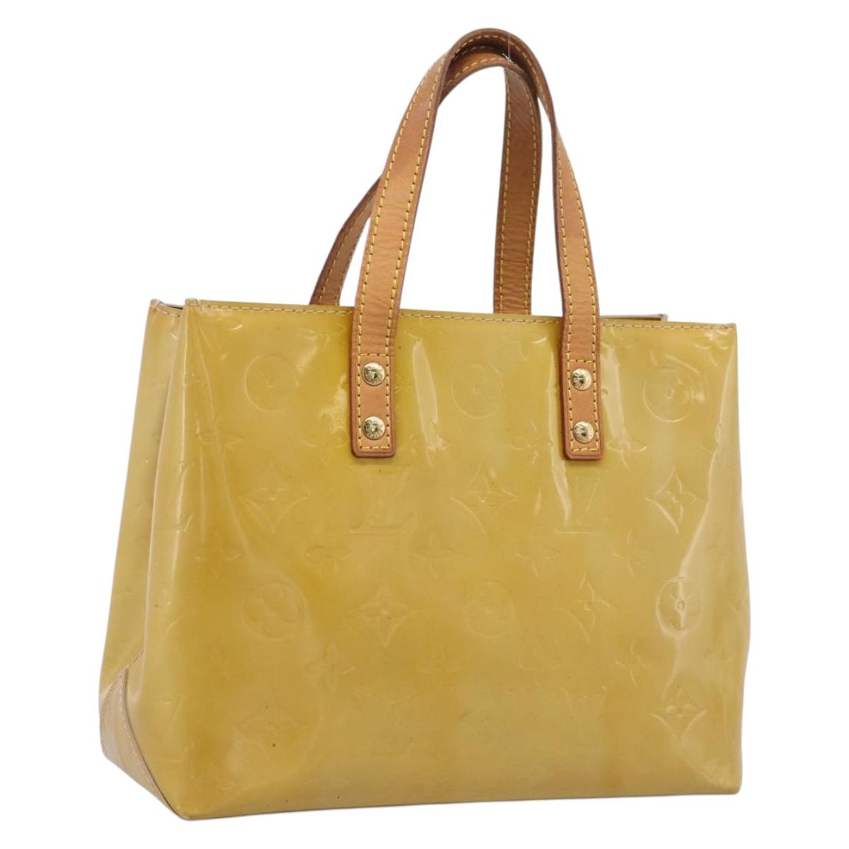 LOUIS VUITTON Monogram Vernis Reade PM Hand Bag Beige M91144 LV Auth ep16993