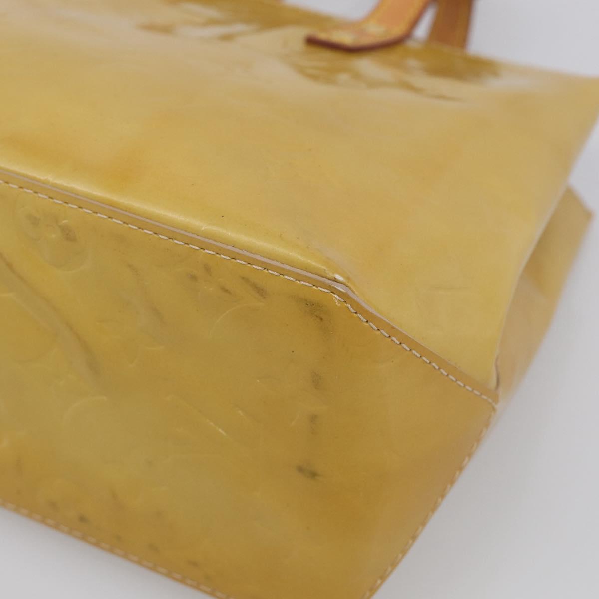 LOUIS VUITTON Monogram Vernis Reade PM Hand Bag Beige M91144 LV Auth ep16993