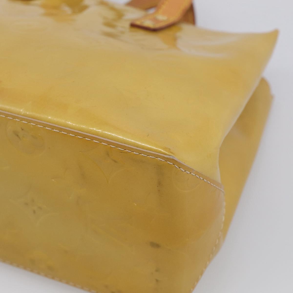 LOUIS VUITTON Monogram Vernis Reade PM Hand Bag Beige M91144 LV Auth ep16993