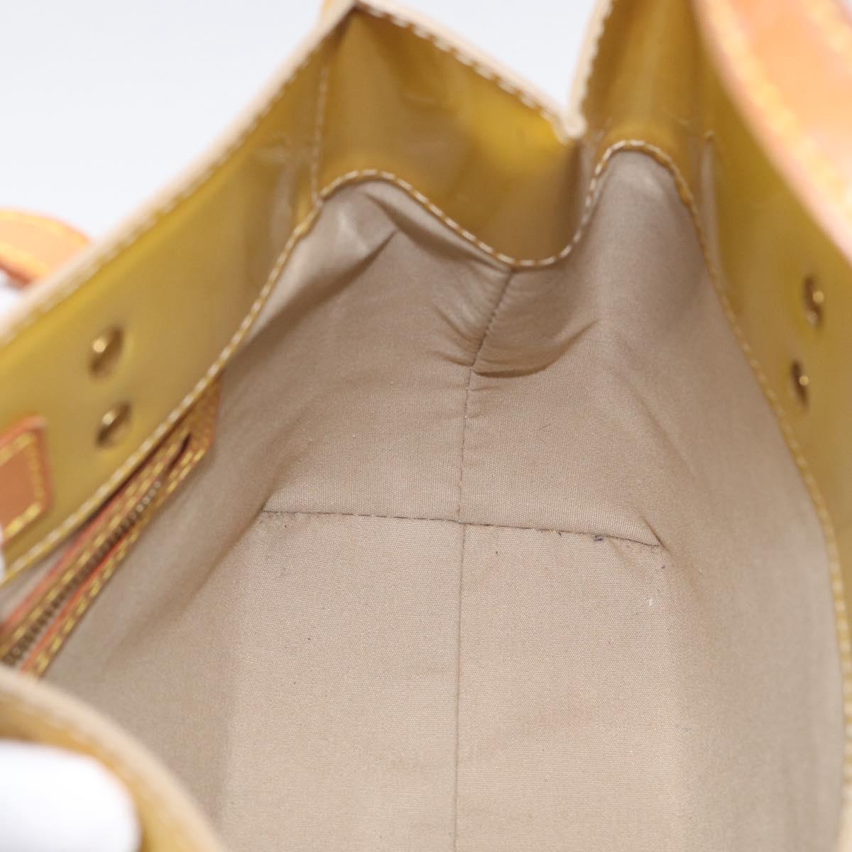 LOUIS VUITTON Monogram Vernis Reade PM Hand Bag Beige M91144 LV Auth ep16993