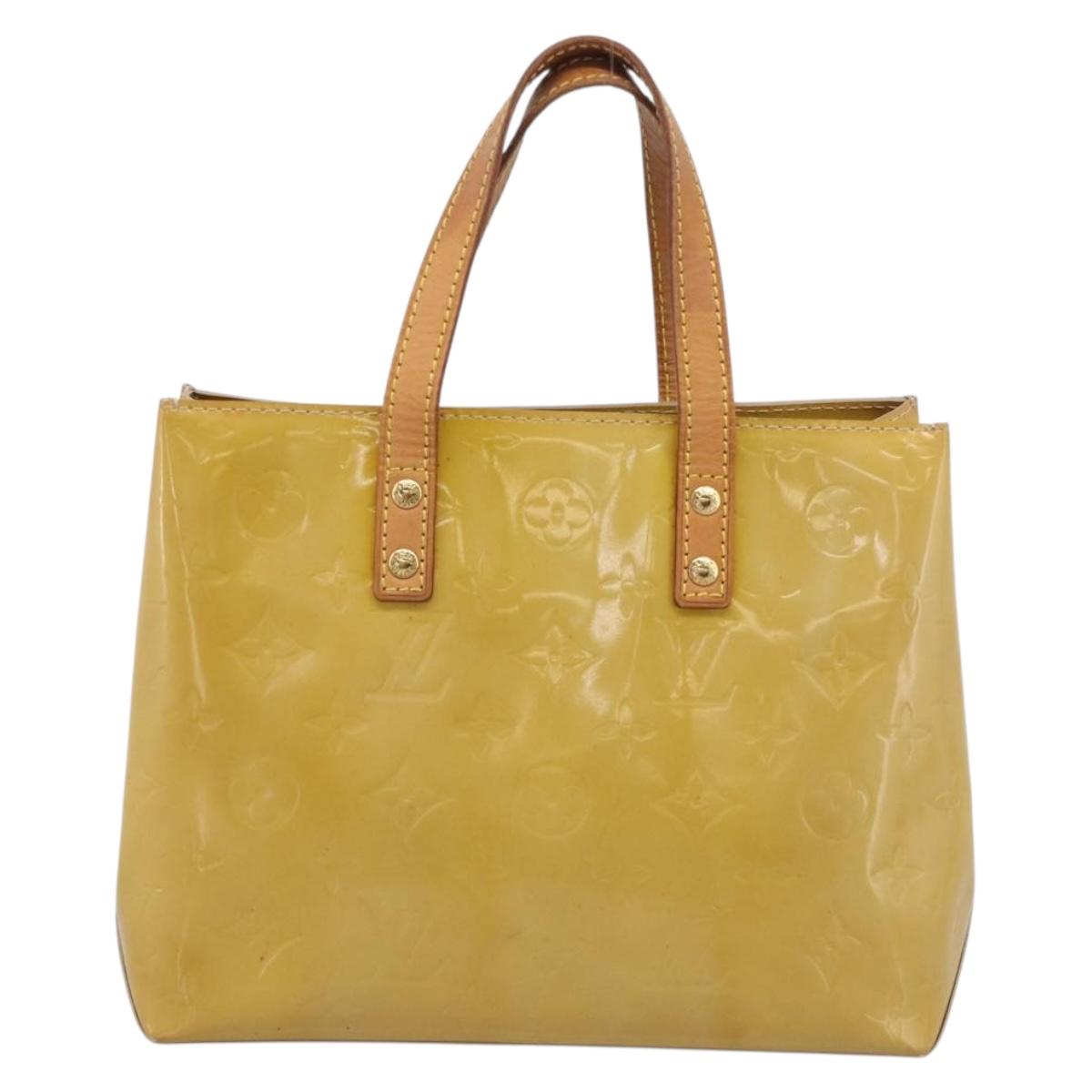 LOUIS VUITTON Monogram Vernis Reade PM Hand Bag Beige M91144 LV Auth ep16993