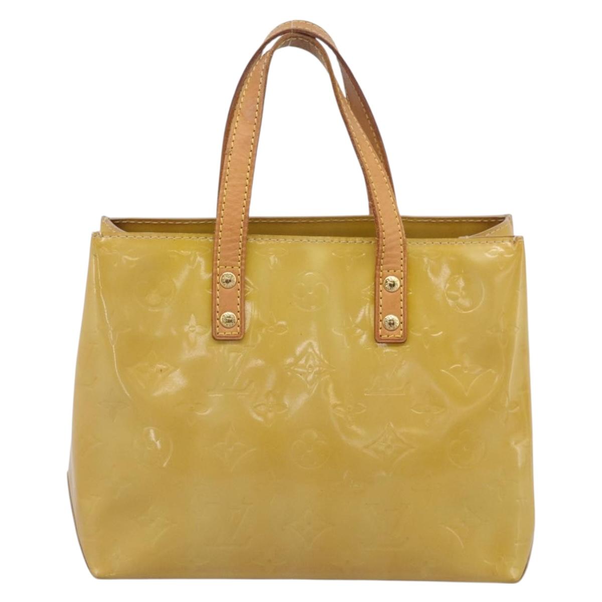 LOUIS VUITTON Monogram Vernis Reade PM Hand Bag Beige M91144 LV Auth ep16993
