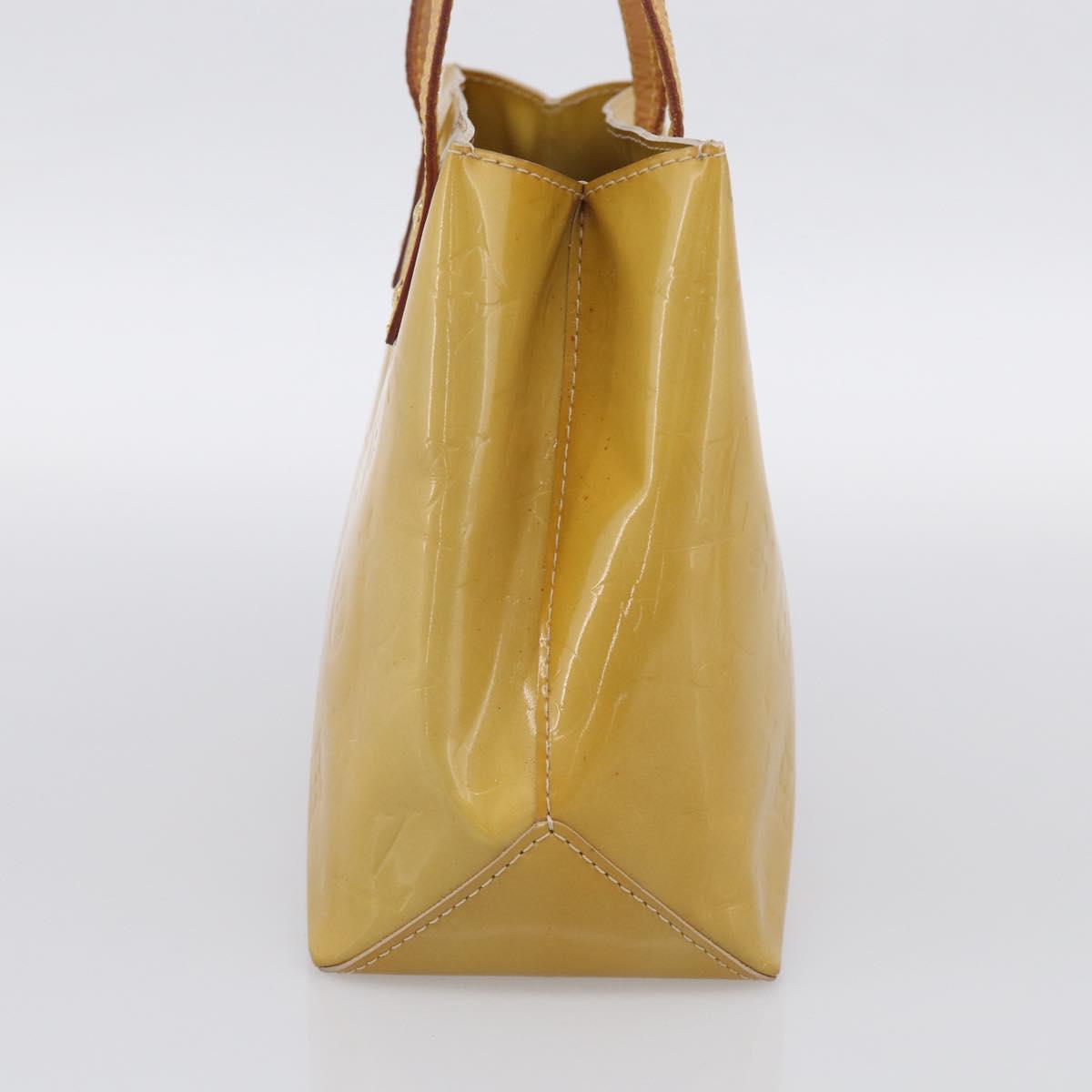 LOUIS VUITTON Monogram Vernis Reade PM Hand Bag Beige M91144 LV Auth ep16993