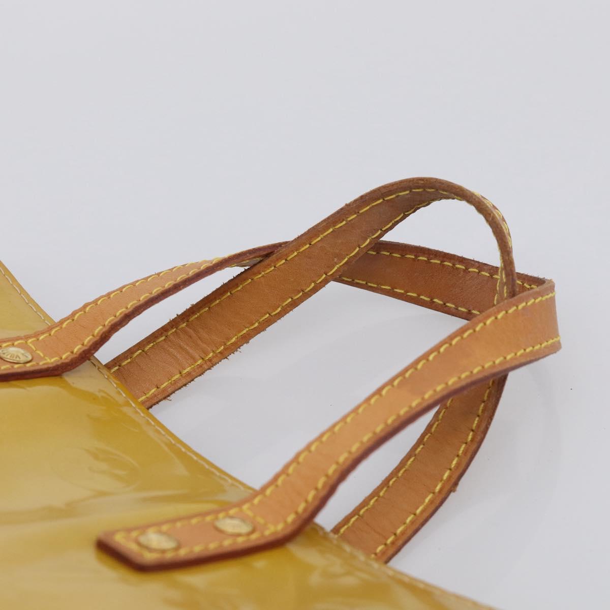 LOUIS VUITTON Monogram Vernis Reade PM Hand Bag Beige M91144 LV Auth ep16993