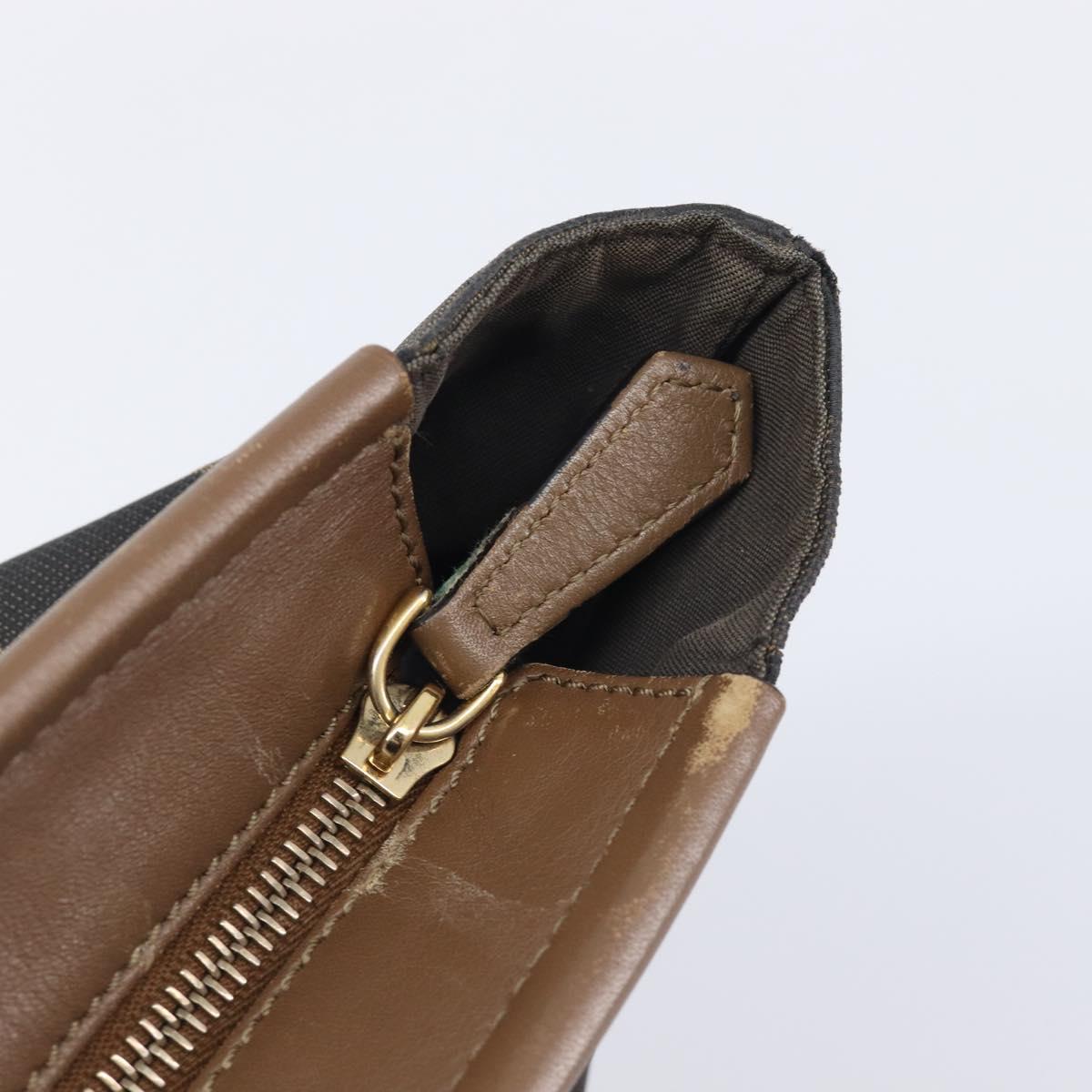 FENDI Pecan Tote Bag Canvas Brown Gold Tone 8BH185 Auth ep16995