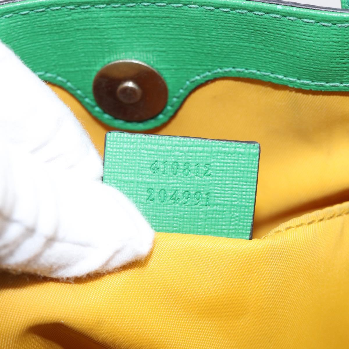 GUCCI GG Supreme Hand Bag PVC Beige Green 410812 Auth ep16997