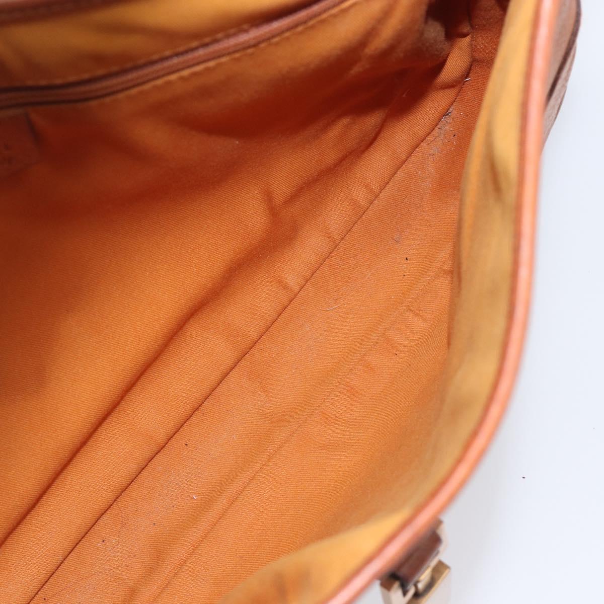 GUCCI Jackie Hand Bag Leather Brown Gold Tone 00963 Auth ep16998