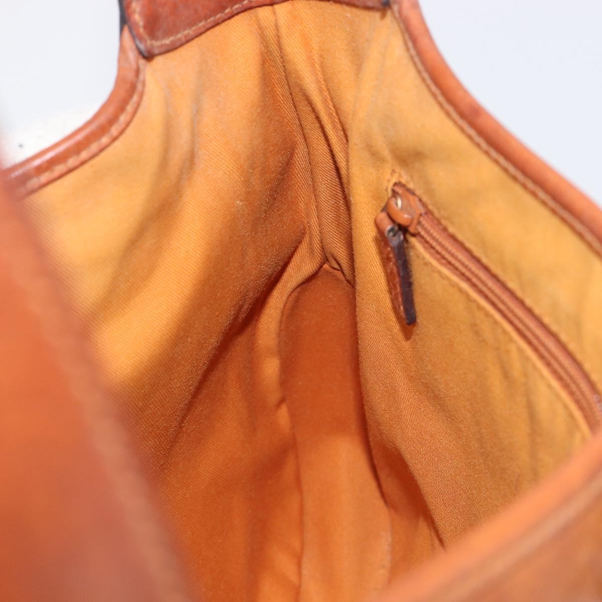 GUCCI Jackie Hand Bag Leather Brown Gold Tone 00963 Auth ep16998