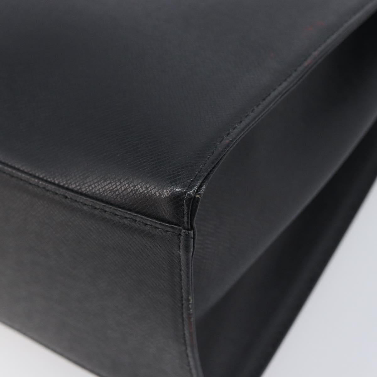 BURBERRY Hand Bag Leather Black Silver Auth ep17006