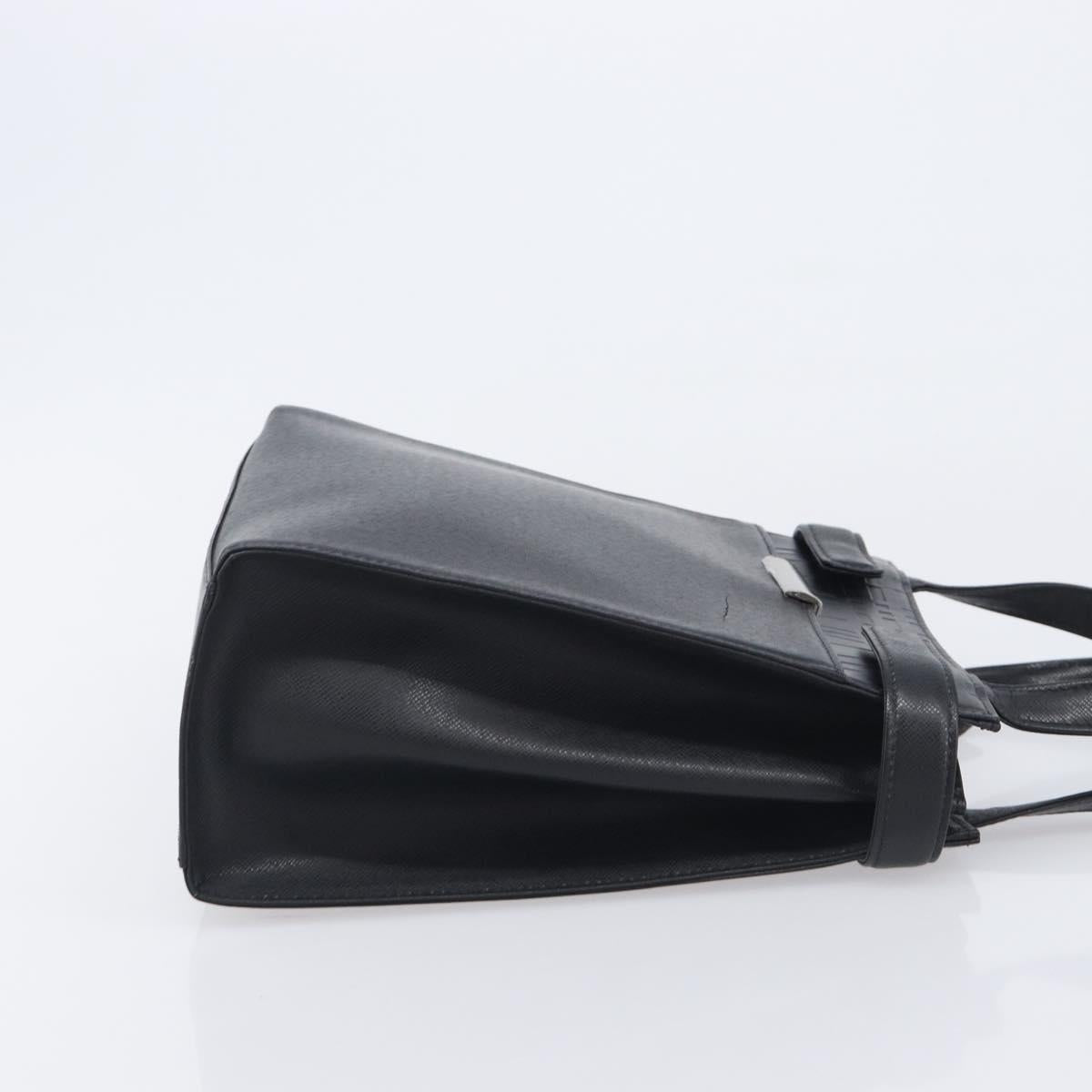 BURBERRY Hand Bag Leather Black Silver Auth ep17006