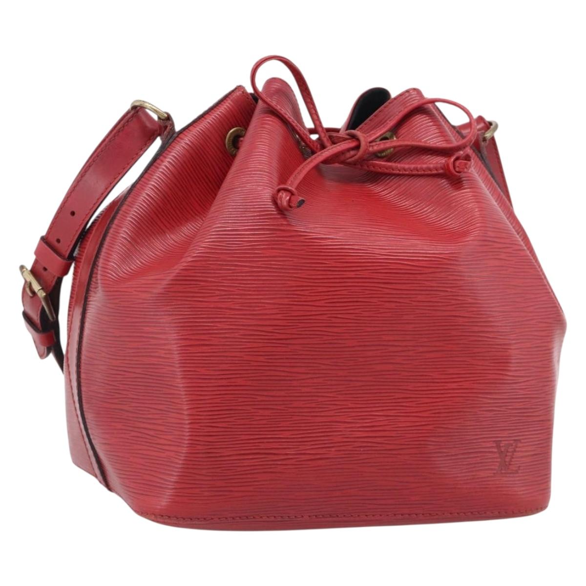 LOUIS VUITTON Epi Petit Noe Shoulder Bag Red M44107 LV Auth ep17015