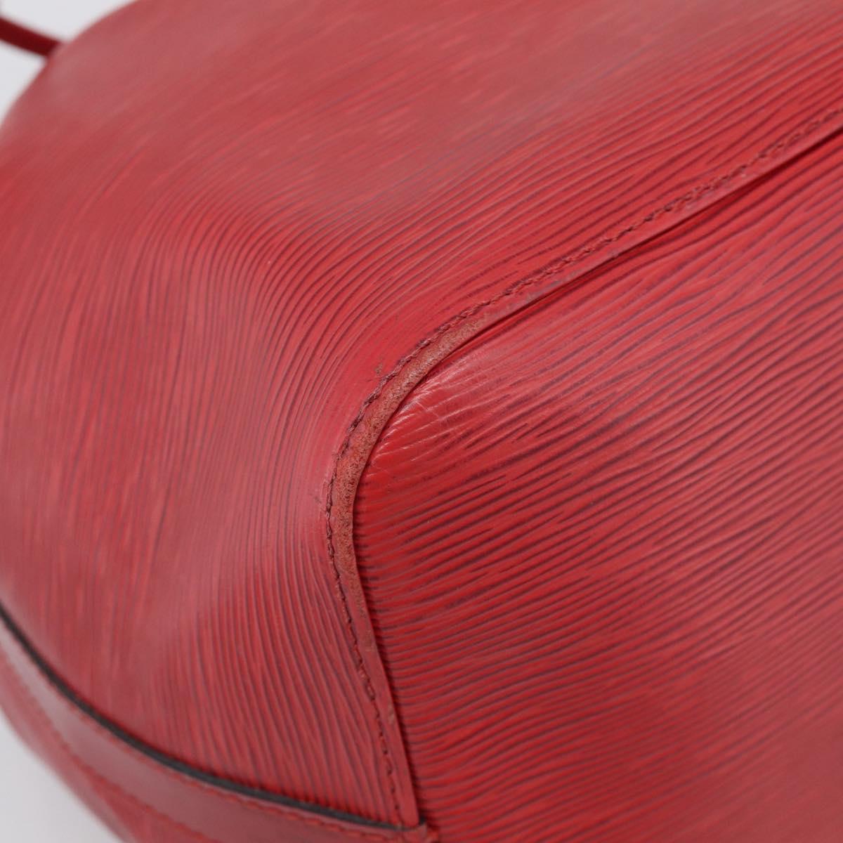 LOUIS VUITTON Epi Petit Noe Shoulder Bag Red M44107 LV Auth ep17015