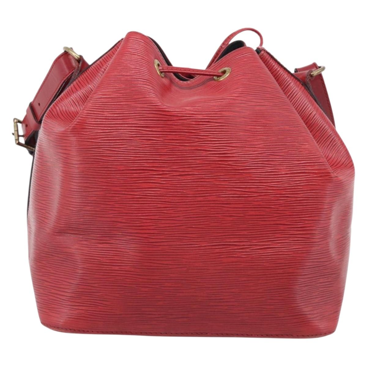 LOUIS VUITTON Epi Petit Noe Shoulder Bag Red M44107 LV Auth ep17015