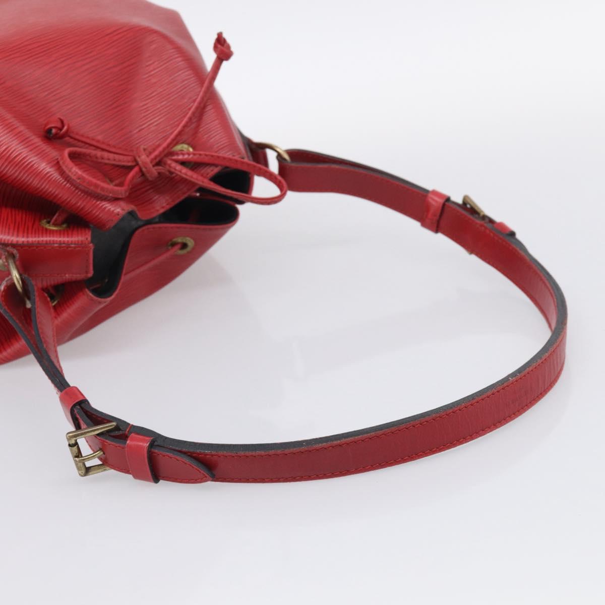 LOUIS VUITTON Epi Petit Noe Shoulder Bag Red M44107 LV Auth ep17015