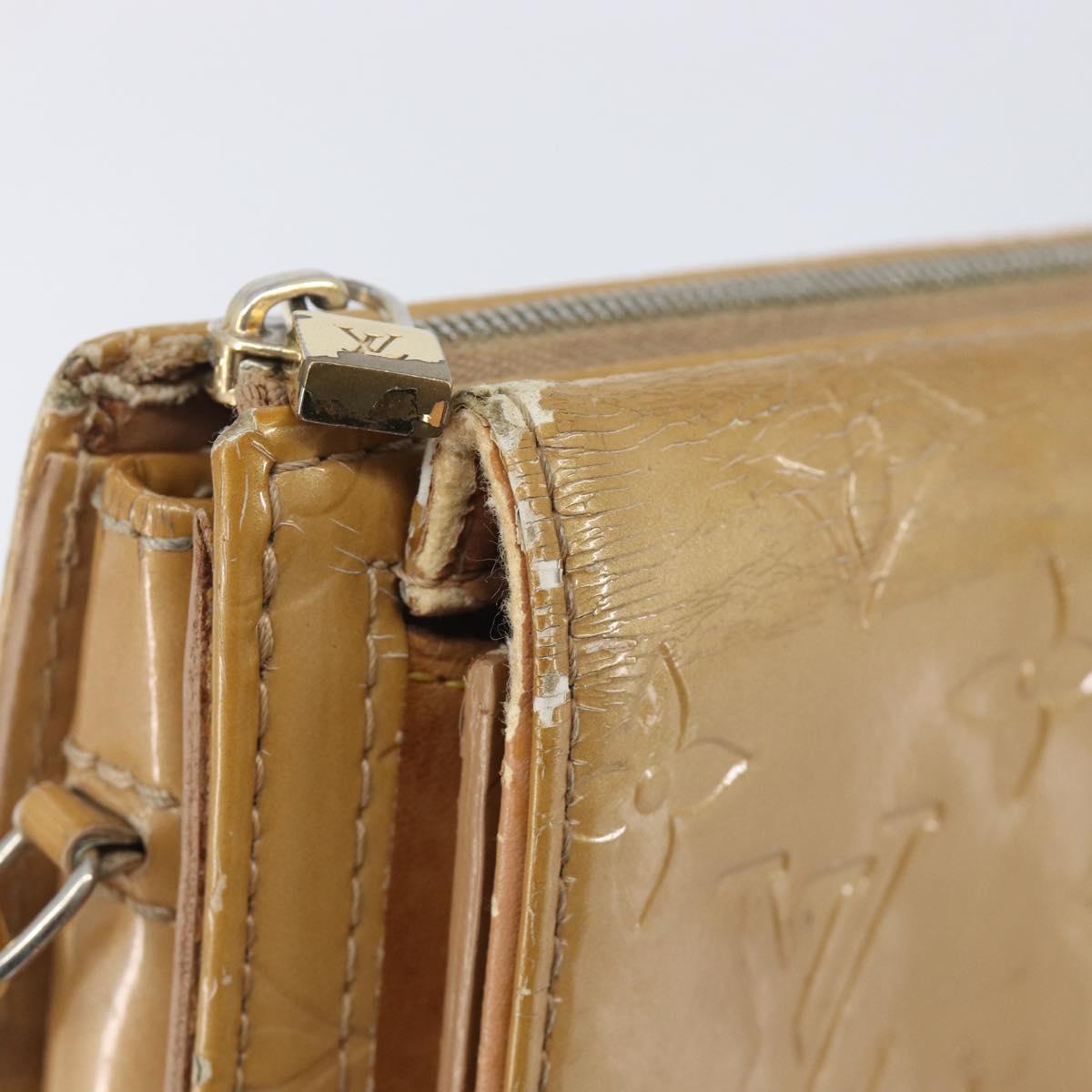 LOUIS VUITTON Monogram Vernis Motto Shoulder Bag Noisette M91136 LV Auth ep17016