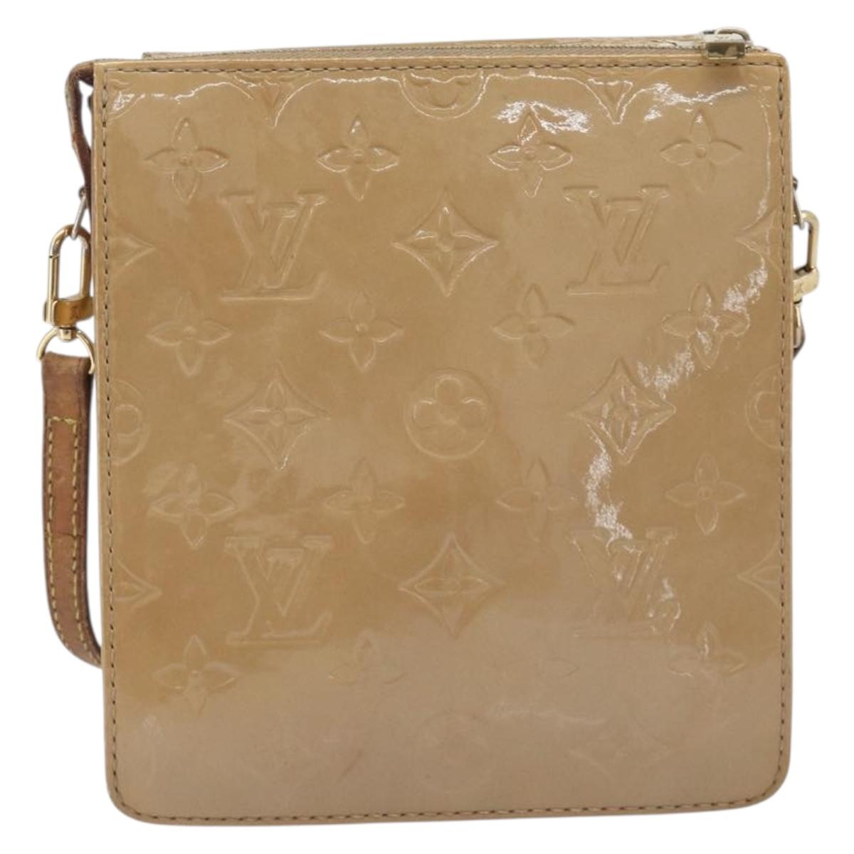 LOUIS VUITTON Monogram Vernis Motto Shoulder Bag Noisette M91136 LV Auth ep17016