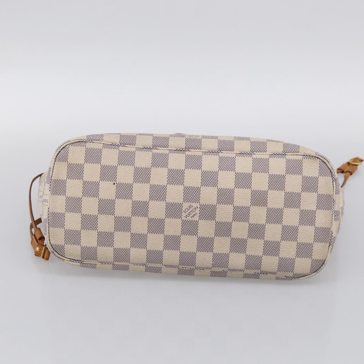 LOUIS VUITTON Damier Azur Neverfull PM Tote Bag N41362 LV Auth ep17018