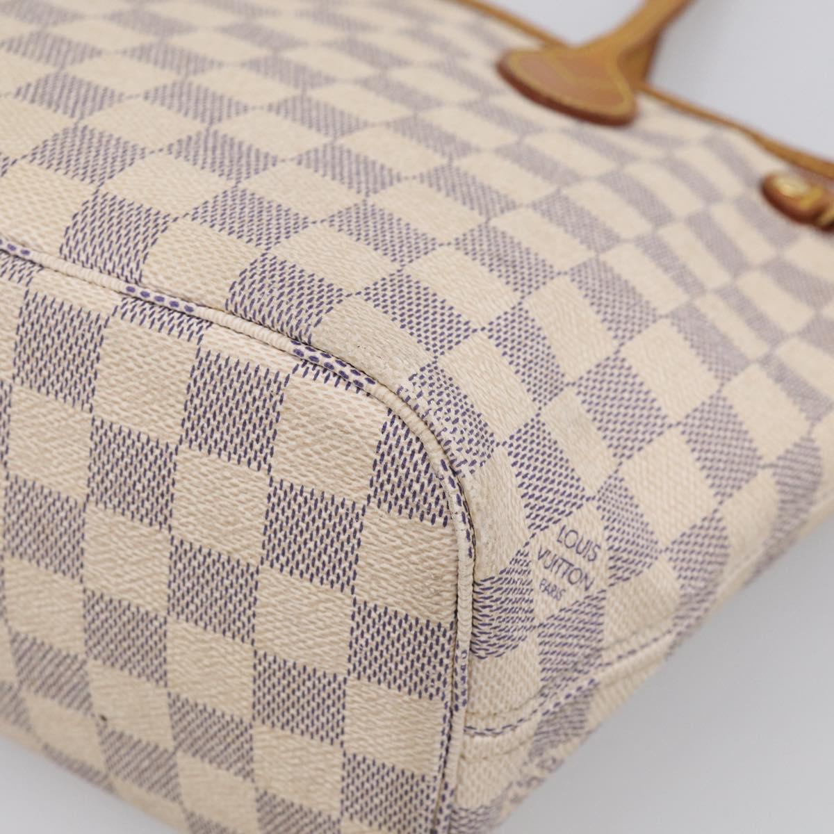 LOUIS VUITTON Damier Azur Neverfull PM Tote Bag N41362 LV Auth ep17018