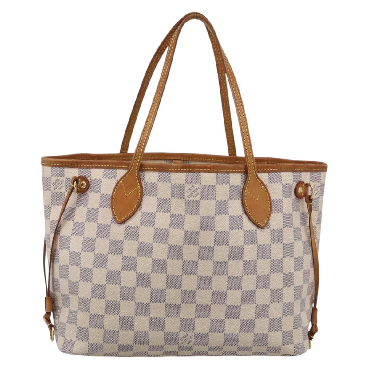 LOUIS VUITTON Damier Azur Neverfull PM Tote Bag N41362 LV Auth ep17018