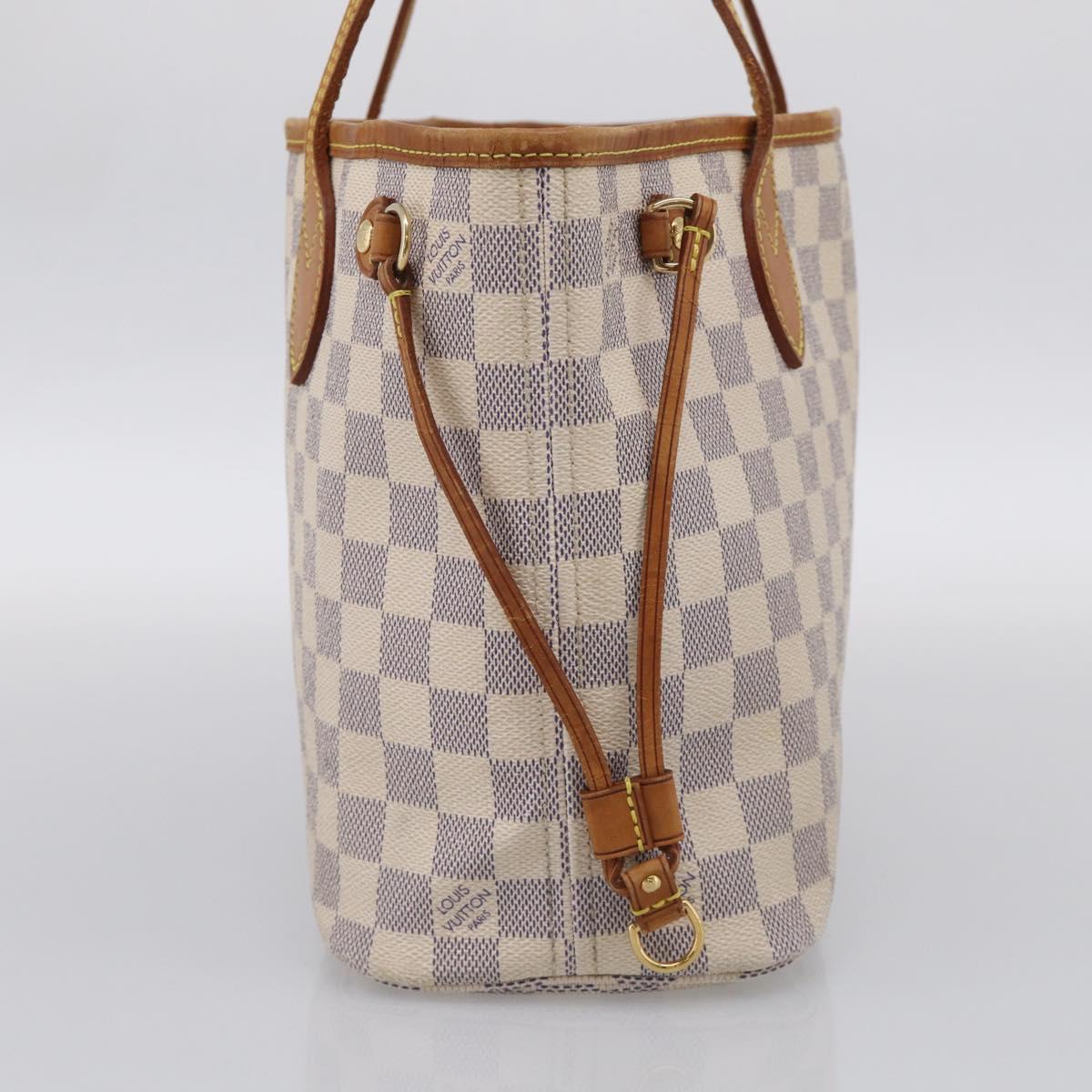 LOUIS VUITTON Damier Azur Neverfull PM Tote Bag N41362 LV Auth ep17018